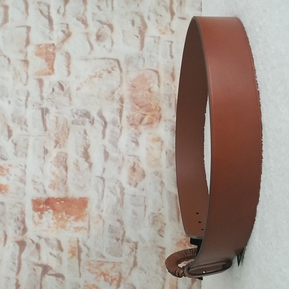 New Ralph Lauren Crescent Buckle Leather Belt - Picture 3 of 11